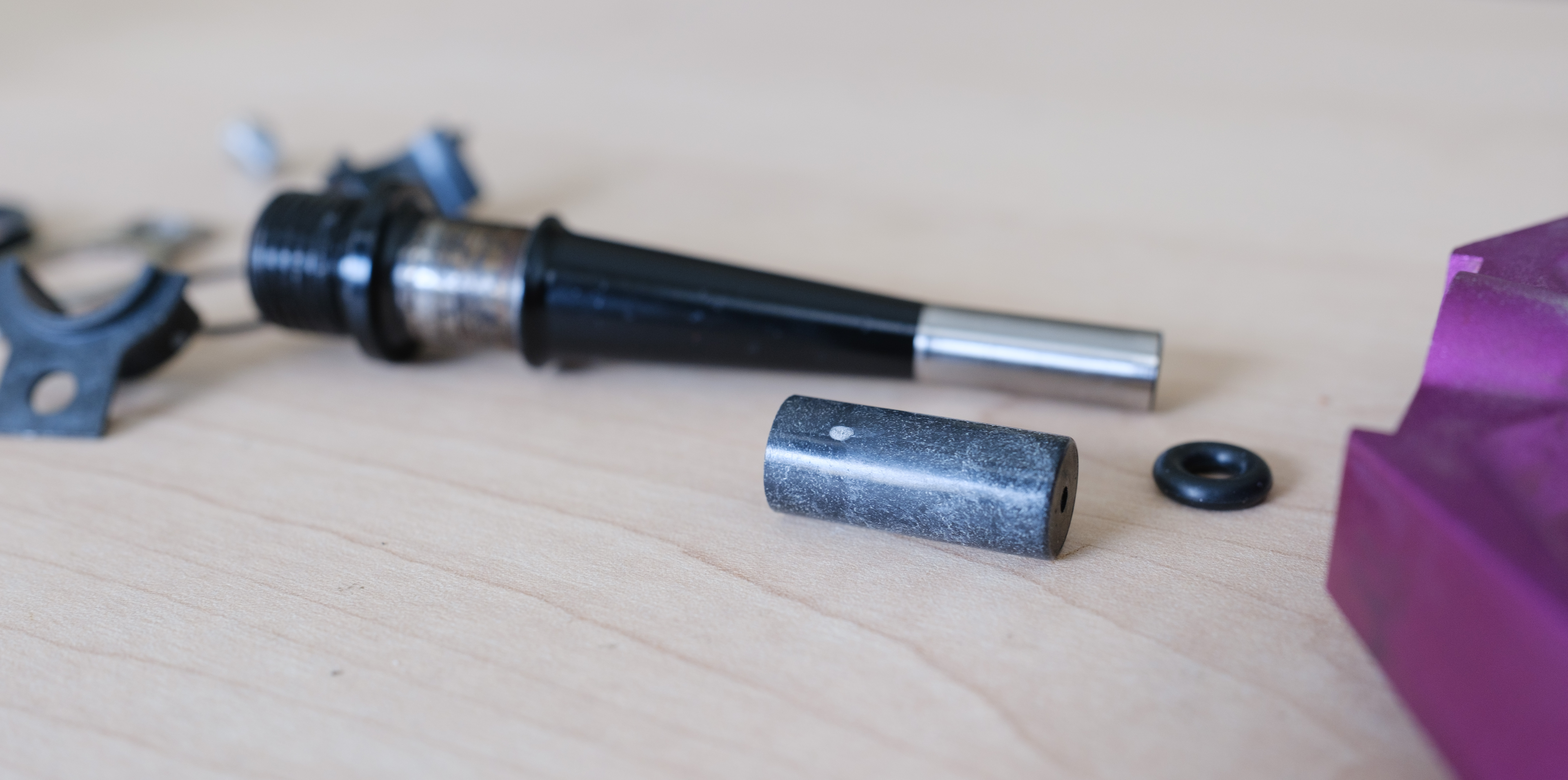 Dark grey plain igus bearing