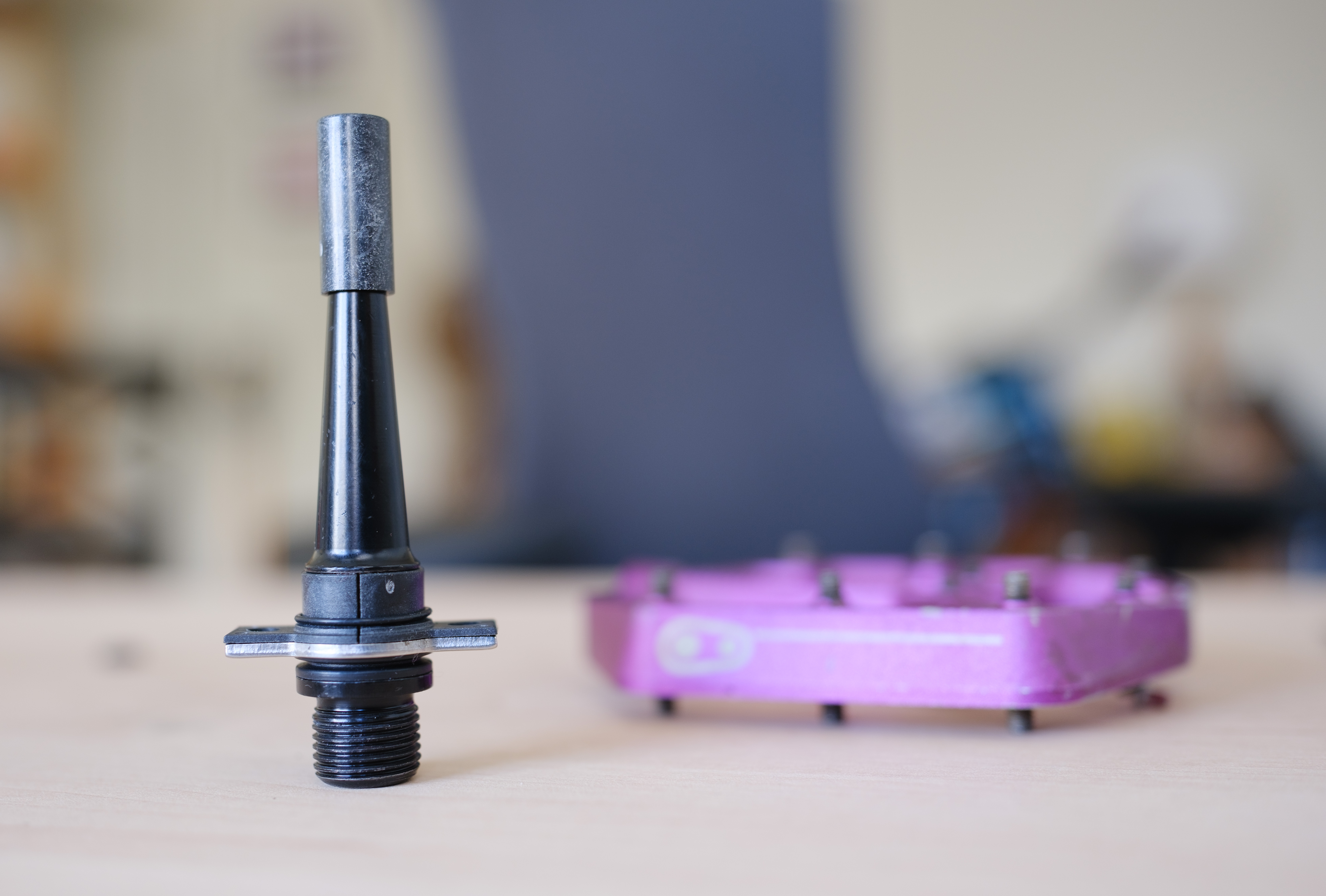 An entire spindle assembly with inner and outer bearings