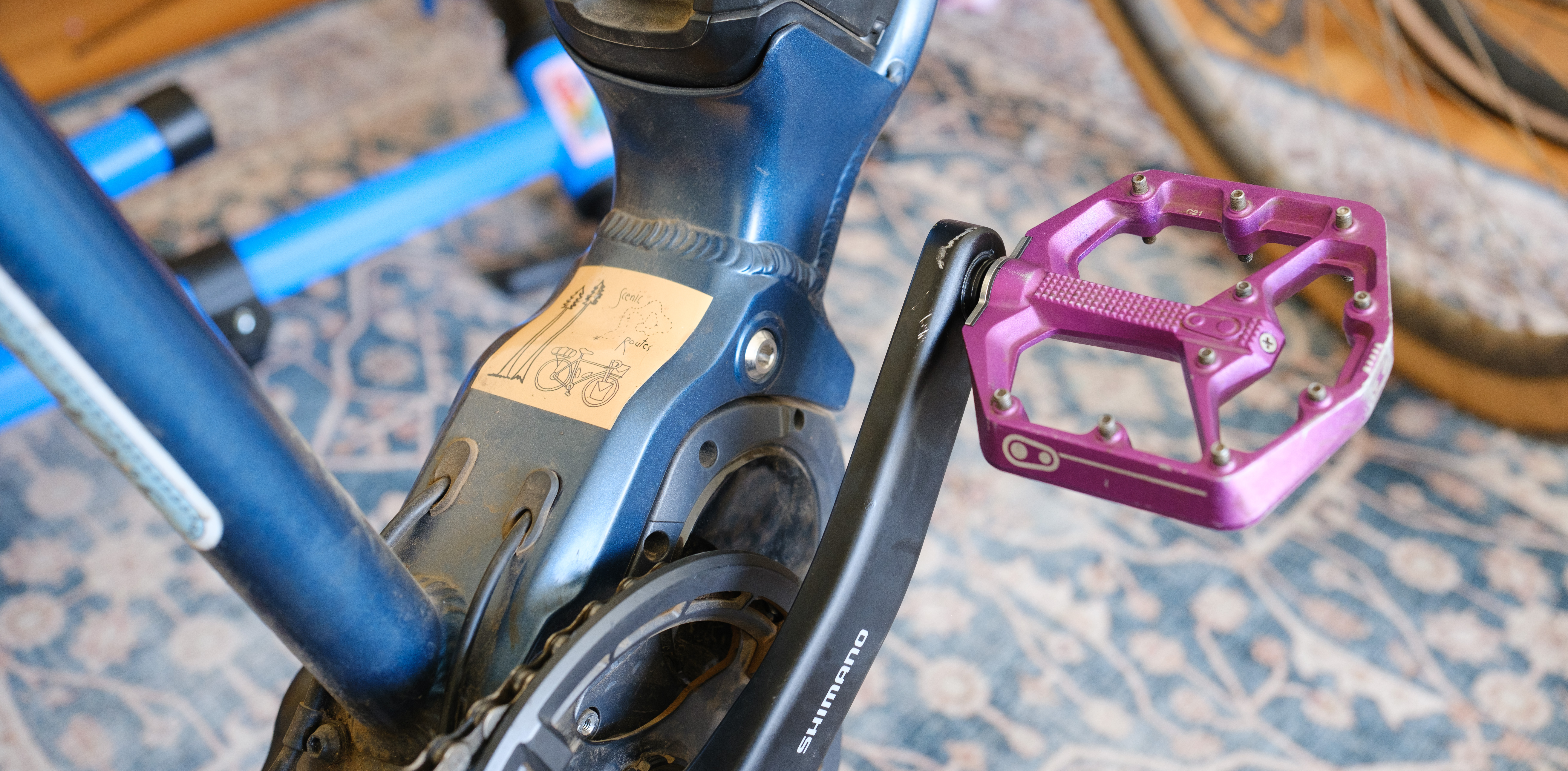 Serviced pedal installed back in the crank of an e-bike