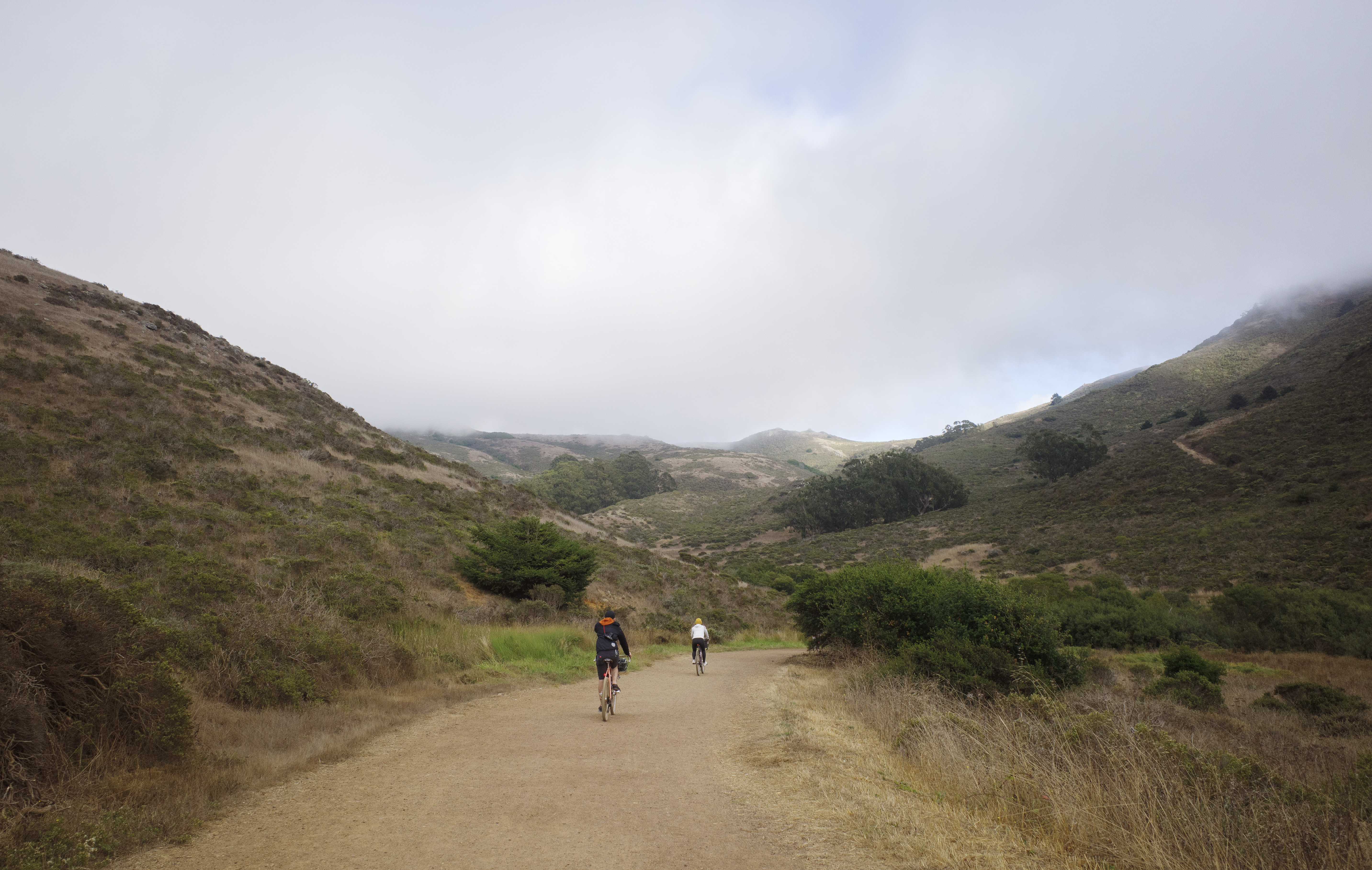 Kat and Ben riding into the Tennessee Valley hills